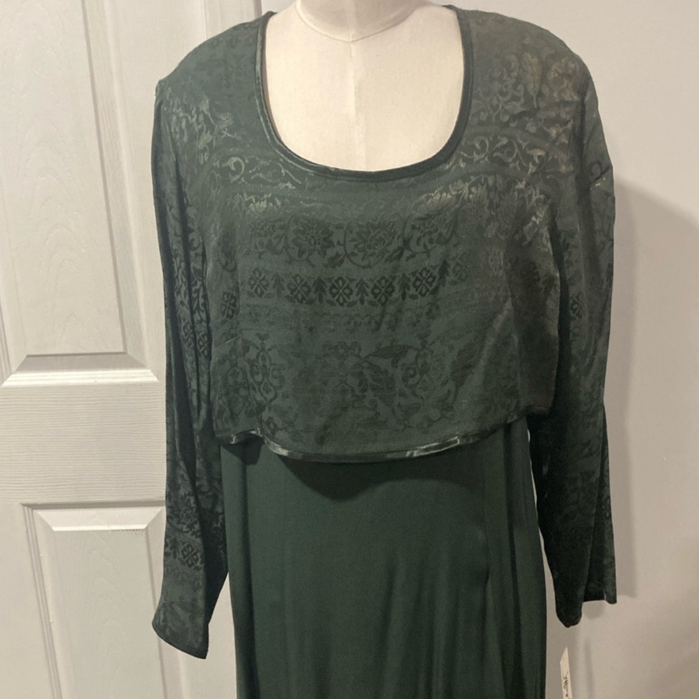 Y2K New unworn Jeffrey & Dara green dress 18W